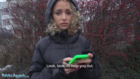 Curly haired bitch gets invited to a casting and fucked