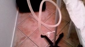 Glycerin suppository and 3 liters of enema