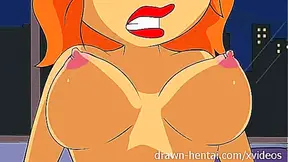 Redhead Lois Engages in Steamy Cartoon Threesome with Family Guy Griffin