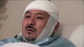 Three-Way Nurse Nymphs Lap It Up Doggystyle