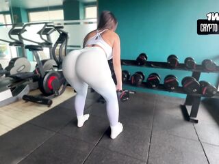From Gym Workout in Taut Leggings to Hardcore Oily Breasts Screw, Cowgirl Ride and Unfathomable Creampie
