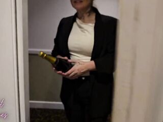 Cum hungry hotel manager tempted me as my wife showered