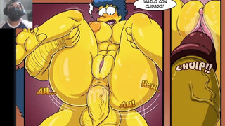 Marge Simpsons Recibe Doble Penetracion Mientras su Esposo no Está en Casa