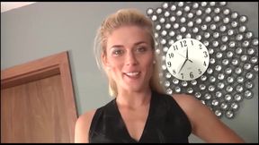 Blonde babes pussy fucking cock sucking threesome...cum on tits