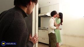 ”Japanese MILF cheats on her hubby with a strapping young lad”