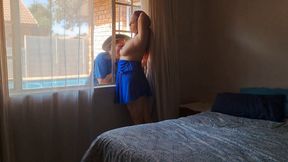 Cheating wife fucks Pool worker while husband is at work!