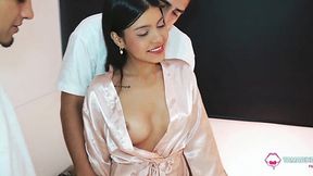 We snuck into the neighbors bedroom, bitch was grounded and fucking pissed!