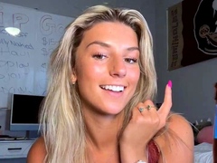 Blonde teen Sierras first erotic masturbation video