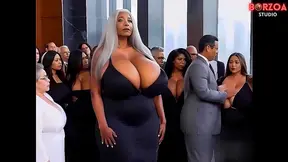 Mature Grandma Sucks Young Boy's Big Dick in Elevator for Massive AI Hentai Creampie