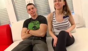 spanish blonde sucks and fucks on camera