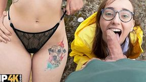 Slutty GF Blows a Dick and Swaps Spit with Her BF After