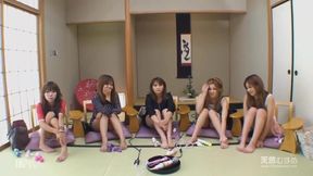 Asian Brunettes: Itabashi &amp; Aizawa's Deep Throat, Hairy Handjob Fest