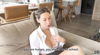 I let my stepbrother fill my pussy with milk, in exchange for his silence. Day 2