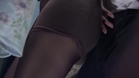 The Commuter Bus Was Packed To The Brim With Office Ladies In Black Pantyhose! I Couldnt Help But Get Excited