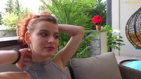 First Time in a Double Fuck! Two Sugar Daddies Fuck a Fitness Girl Hard in a Sex Hostel!