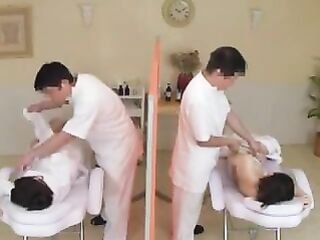 Oil Massage Daughter and Mom-three