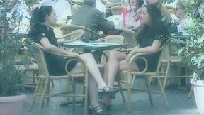 Hot brunette mistress dominates and deep throats