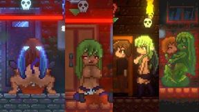 [#01 Hentai Game Drain Mansion. Succbus Horror Pixel Animation Erotic Game