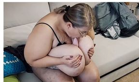 EVEN IMPOTENT MEN WILL CUM FROM THESE BOOBS ! My stepmom's gigantic, huge size 15 boobs are the biggest in Russia.Macromastia.