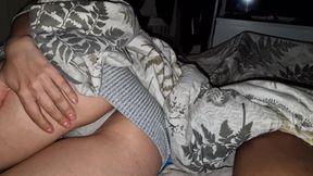 My stepsis forgot to close the door to her room, she catches me masturbating next to her and I&amp;#039;m surprised by her reaction