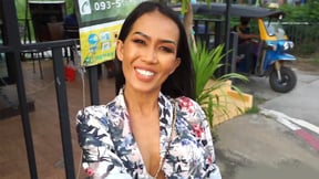 Thai MILF amateur takes a big cock anal after being picked up