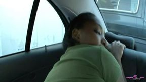 Whenever a big white cock is around her, this horny black girl will fuck it