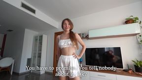 POV: Helping my stepsister shoot a porn. First time anal. Ass to mouth. Facial ce