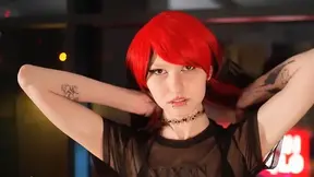 18-year-old emo girl gets her small boobs and tiny boobs touched by a black man