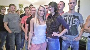 ”Thick Gangbang with Bombshell Blonde”