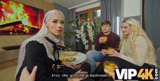 Cuckold boyfriend stays aside and watches his girlfriend fuck in ffm