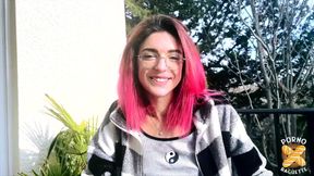 Leila enjoys her first threesome with two men