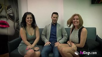 Lucky guy gets banged by hottest Spanish MILFs in wild threesome