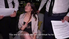 Job Interview Turns Wild With Double Penetration From Two Big Dick Bosses