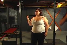 A Horny BBW Gets Tied up and Spanked