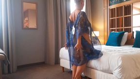 Beautiful Blonde Mature Wife Enjoys Sex From the Mirror