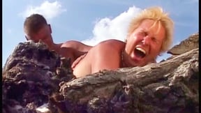 Painful Anal With German Granny