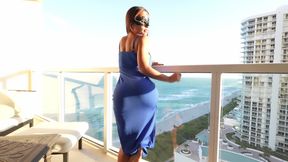 Blue Dress Sex with a View