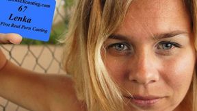 ”Lenka at her first porn casting”