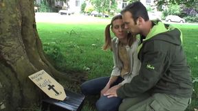 Tricky Daddy Offers Silly Teen To Suck His Bombhead Dick