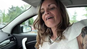 I fuck a MILF in a parking lot and she swallows my cum