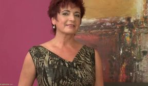 czech mature kaysha getting naked and masturbating