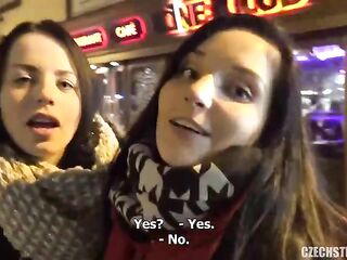 Czech brunette hair with large, firm breasts is having sex with a stranger, in a hotel room