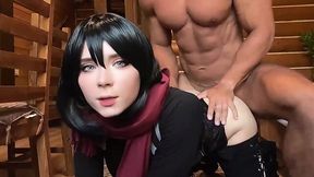 Mikasa Ackerman's Cosplay Anal Adventure: A Wild Ride with Her Boyfriend