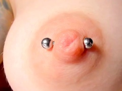 teen closeup pierced tits and creamy pussy