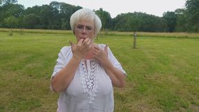 Hot Granny Piss Outdoors
