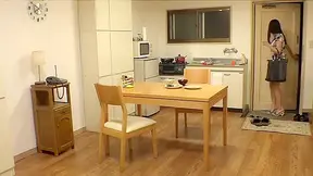 Cheating Japanese wife is all alone with her neighbour and they bang things out