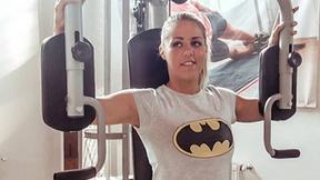 ”Perfect body blonde teen athlete fucks in the gym”