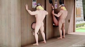 Slutty Exhibitionist & Tower Princess Pounded at Public Gloryhole