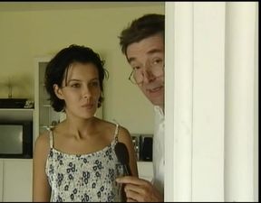 Shy and a Little Nervous Before the First Shoot: Cute, Hairy and Very Narrow Tits!