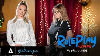 Gabbie Carter and Emma Hix fulfill a wild sex robot fantasy together